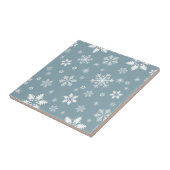 Schneeflockenmuster, weiße Schneeflocken, Schnee, Fliese (Seite)