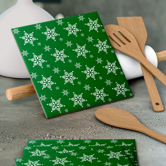 Schneeflockenmuster, weiße Schneeflocken, Schnee,  Fliese