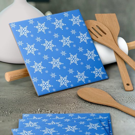 Schneeflockenmuster, weiße Schneeflocken, Schnee,  Fliese