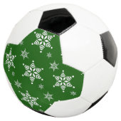 Schneeflockenmuster, weiße Schneeflocken, Schnee,  Fußball (Dreiviertel)