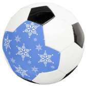 Schneeflockenmuster, weiße Schneeflocken, Schnee,  Fußball (Dreiviertel)