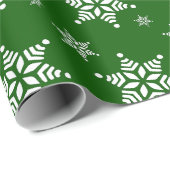 Schneeflockenmuster, weiße Schneeflocken, Schnee,  Geschenkpapier (Rolleneckpunkt)