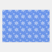 Schneeflockenmuster, weiße Schneeflocken, Schnee,  Geschenkpapier Set (Vorderseite 3)