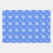 Schneeflockenmuster, weiße Schneeflocken, Schnee,  Geschenkpapier Set (Vorderseite 2)