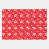 Schneeflockenmuster, weiße Schneeflocken, Schnee, Geschenkpapier Set (Vorderseite 3)