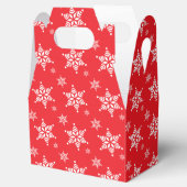 Schneeflockenmuster, weiße Schneeflocken, Schnee,  Geschenkschachtel (Geöffnet)