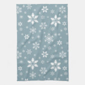 Schneeflockenmuster, weiße Schneeflocken, Schnee,  Geschirrtuch (Vertikal)