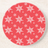Schneeflockenmuster, weiße Schneeflocken, Schnee,  Getränkeuntersetzer (Vorne)