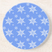 Schneeflockenmuster, weiße Schneeflocken, Schnee, Getränkeuntersetzer (Vorne)
