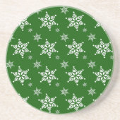 Schneeflockenmuster, weiße Schneeflocken, Schnee,  Getränkeuntersetzer (Vorne)