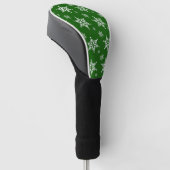Schneeflockenmuster, weiße Schneeflocken, Schnee, Golf Headcover (angewinkelt)