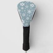 Schneeflockenmuster, weiße Schneeflocken, Schnee,  Golf Headcover (Vorderseite)