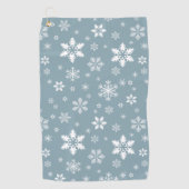 Schneeflockenmuster, weiße Schneeflocken, Schnee,  Golfhandtuch (Vorderseite)