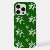 Schneeflockenmuster, weiße Schneeflocken, Schnee,  iPhone Hülle (Rückseite)