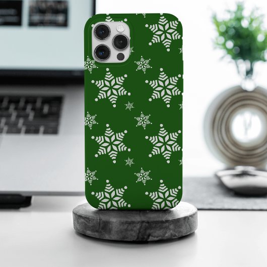 Schneeflockenmuster, weiße Schneeflocken, Schnee,  iPhone Hülle