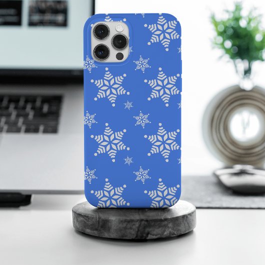 Schneeflockenmuster, weiße Schneeflocken, Schnee, iPhone Hülle