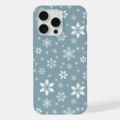 Schneeflockenmuster, weiße Schneeflocken, Schnee, iPhone Hülle (Rückseite)