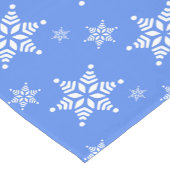 Schneeflockenmuster, weiße Schneeflocken, Schnee,  Kurzer Tischläufer (Ecke)