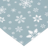 Schneeflockenmuster, weiße Schneeflocken, Schnee,  Kurzer Tischläufer (Ecke)