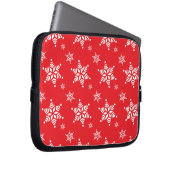 Schneeflockenmuster, weiße Schneeflocken, Schnee, Laptopschutzhülle (Vorne Rechts)