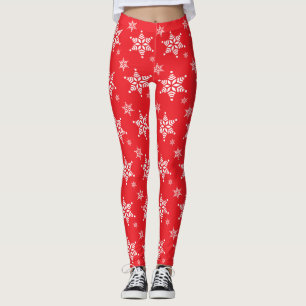 Schneeflockenmuster, weiße Schneeflocken, Schnee, Leggings