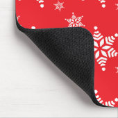 Schneeflockenmuster, weiße Schneeflocken, Schnee, Mousepad (Ecke)