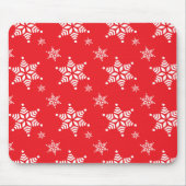 Schneeflockenmuster, weiße Schneeflocken, Schnee, Mousepad (Vorne)