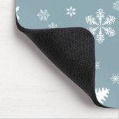 Schneeflockenmuster, weiße Schneeflocken, Schnee, Mousepad (Ecke)