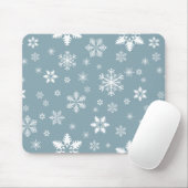 Schneeflockenmuster, weiße Schneeflocken, Schnee, Mousepad (Mit Mouse)