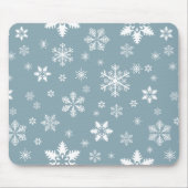 Schneeflockenmuster, weiße Schneeflocken, Schnee, Mousepad (Vorne)