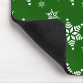 Schneeflockenmuster, weiße Schneeflocken, Schnee,  Mousepad (Ecke)
