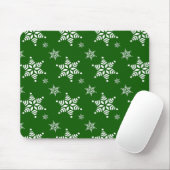 Schneeflockenmuster, weiße Schneeflocken, Schnee,  Mousepad (Mit Mouse)