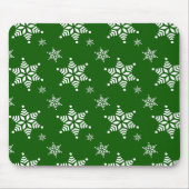 Schneeflockenmuster, weiße Schneeflocken, Schnee,  Mousepad (Vorne)