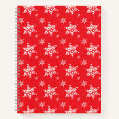 Schneeflockenmuster, weiße Schneeflocken, Schnee,  Notizblock (Vorderseite)