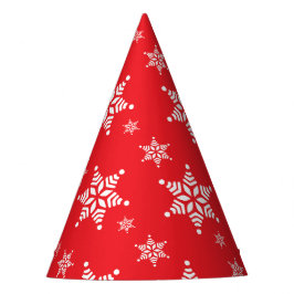 Schneeflockenmuster, weiße Schneeflocken, Schnee,  Partyhütchen