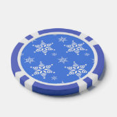 Schneeflockenmuster, weiße Schneeflocken, Schnee,  Pokerchips (Einzeln)