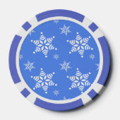 Schneeflockenmuster, weiße Schneeflocken, Schnee,  Pokerchips (Rückseite)