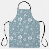 Schneeflockenmuster, weiße Schneeflocken, Schnee, Schürze (Vorderseite)