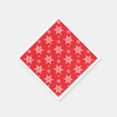 Schneeflockenmuster, weiße Schneeflocken, Schnee, Serviette (Ecke)