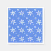 Schneeflockenmuster, weiße Schneeflocken, Schnee, Serviette (Vorderseite)