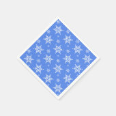 Schneeflockenmuster, weiße Schneeflocken, Schnee, Serviette (Ecke)