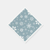 Schneeflockenmuster, weiße Schneeflocken, Schnee, Serviette (Ecke)