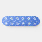 Schneeflockenmuster, weiße Schneeflocken, Schnee,  Skateboard (Horizontal)