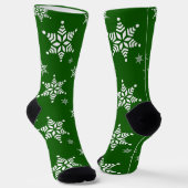 Schneeflockenmuster, weiße Schneeflocken, Schnee, Socken (Gewinkelt)