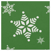 Schneeflockenmuster, weiße Schneeflocken, Schnee,  Stoff (Nahaufnahme)