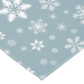 Schneeflockenmuster, weiße Schneeflocken, Schnee,  Tischdecke (Schrägansicht)