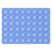 Schneeflockenmuster, weiße Schneeflocken, Schnee,  Tischdecke (Vorderseite (Horizontal))