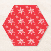 Schneeflockenmuster, weiße Schneeflocken, Schnee,  Untersetzer (Vorderseite)
