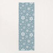 Schneeflockenmuster, weiße Schneeflocken, Schnee,  Yogamatte (Rückseite)