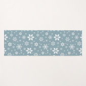 Schneeflockenmuster, weiße Schneeflocken, Schnee,  Yogamatte (Vorderseite (Horizontal))